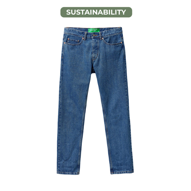 Klasyczne spodnie, jeans, jeansowe spodnie, męskie spodnie, Eco, benetton, bawełna