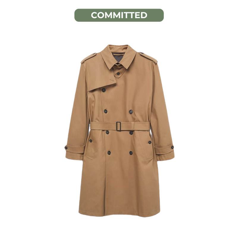 Mango, płaszcz, trencz, męski płaszcz, klasyczny płaszcz, jesienny płaszcz, committed