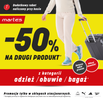-50% na drugi produkt