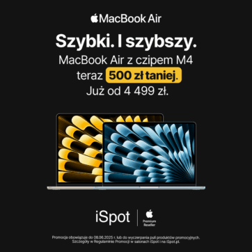 MacBook Air z czipem M4 – teraz 500 zł taniej!
