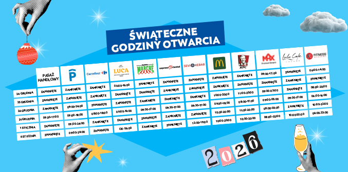 Świąteczne godziny otwarcia