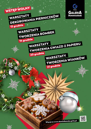 Świąteczne warsztaty w Galerii Dominikańskiej!