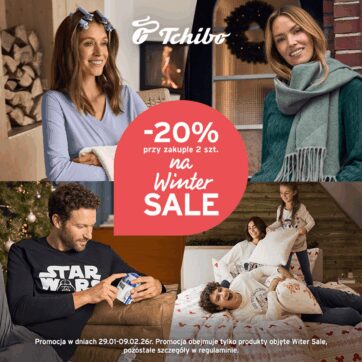 – 20% przy zakupie 2 szt. na Winter SALE w Tchibo!