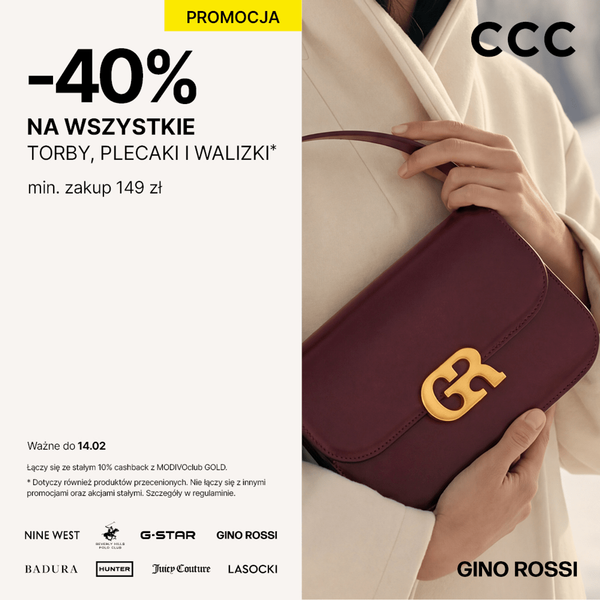 -40% na WSZSTKIE TORBY, PLECAKI, WALIZKI