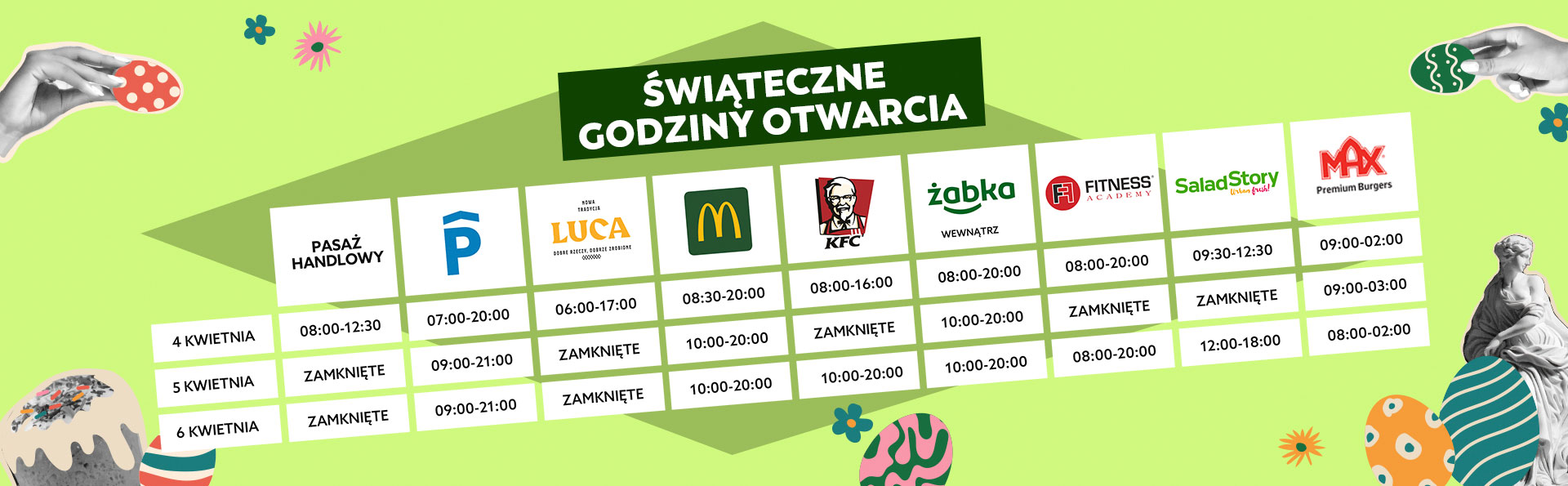 ŚWIĄTECZNE GODZINY OTWARCIA
