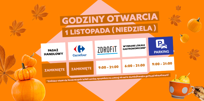 1 listopada? Wpadnij na coś dobrego!
